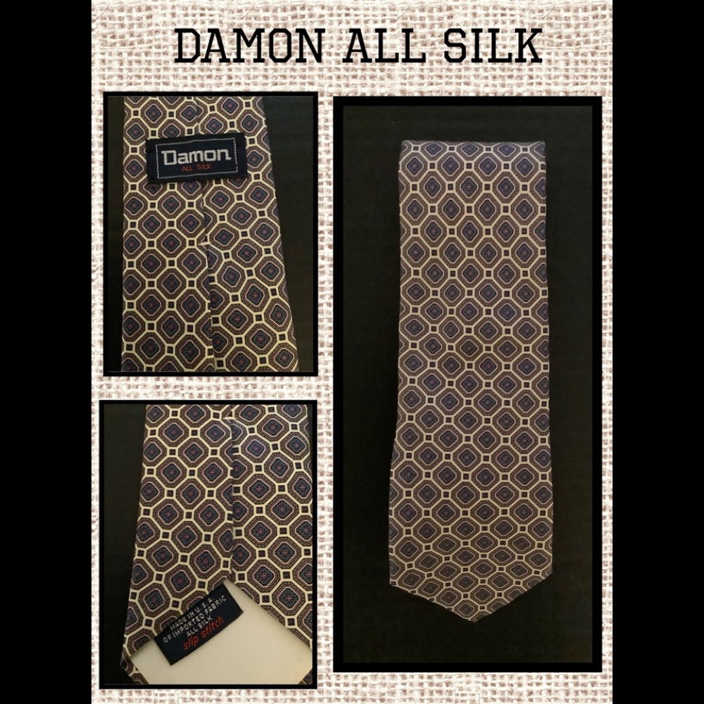 Damon Vintage Silk Men’s Necktie